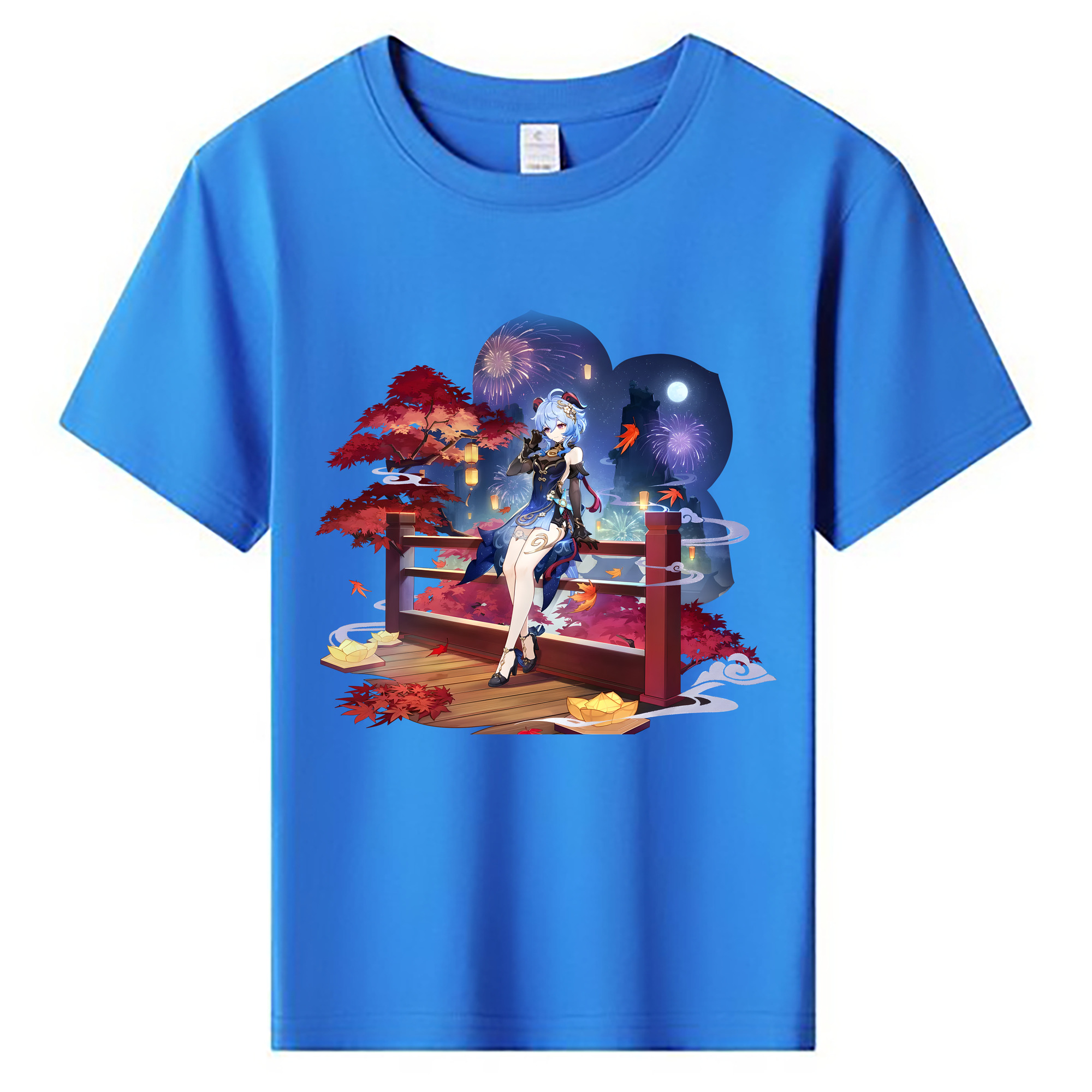 げんし神 甘雨 かんう genshin Ganyu 綿100％キッズTシャツ（フロントプリント）